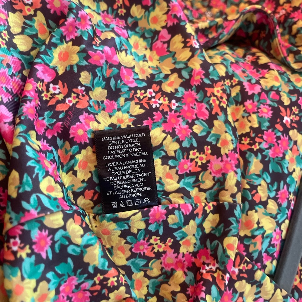 NEW AFRM Pink and Yellow Floral Long Sleeve Bodysuit - Picture 5 of 9